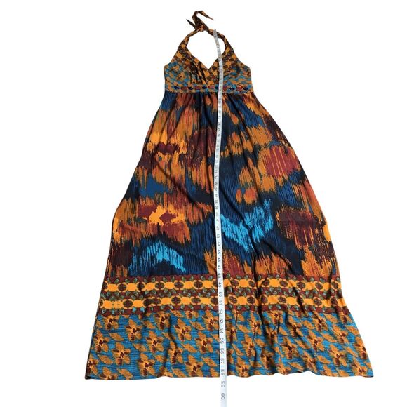 Vintage Y2K Rabbit Rabbit Rabbit Maxi Dress 8 Halter Babydoll Western Boho 90s - Picture 11 of 15